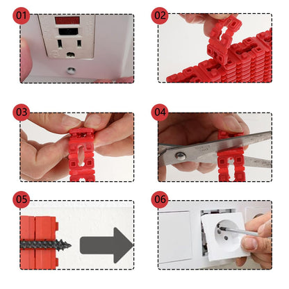 Outlet Spacers Switch and Receptacle Spacer 48 PCS Socket Spacers Plastic Shims for Electrical Box Extender Loose Outlets Plug Fix