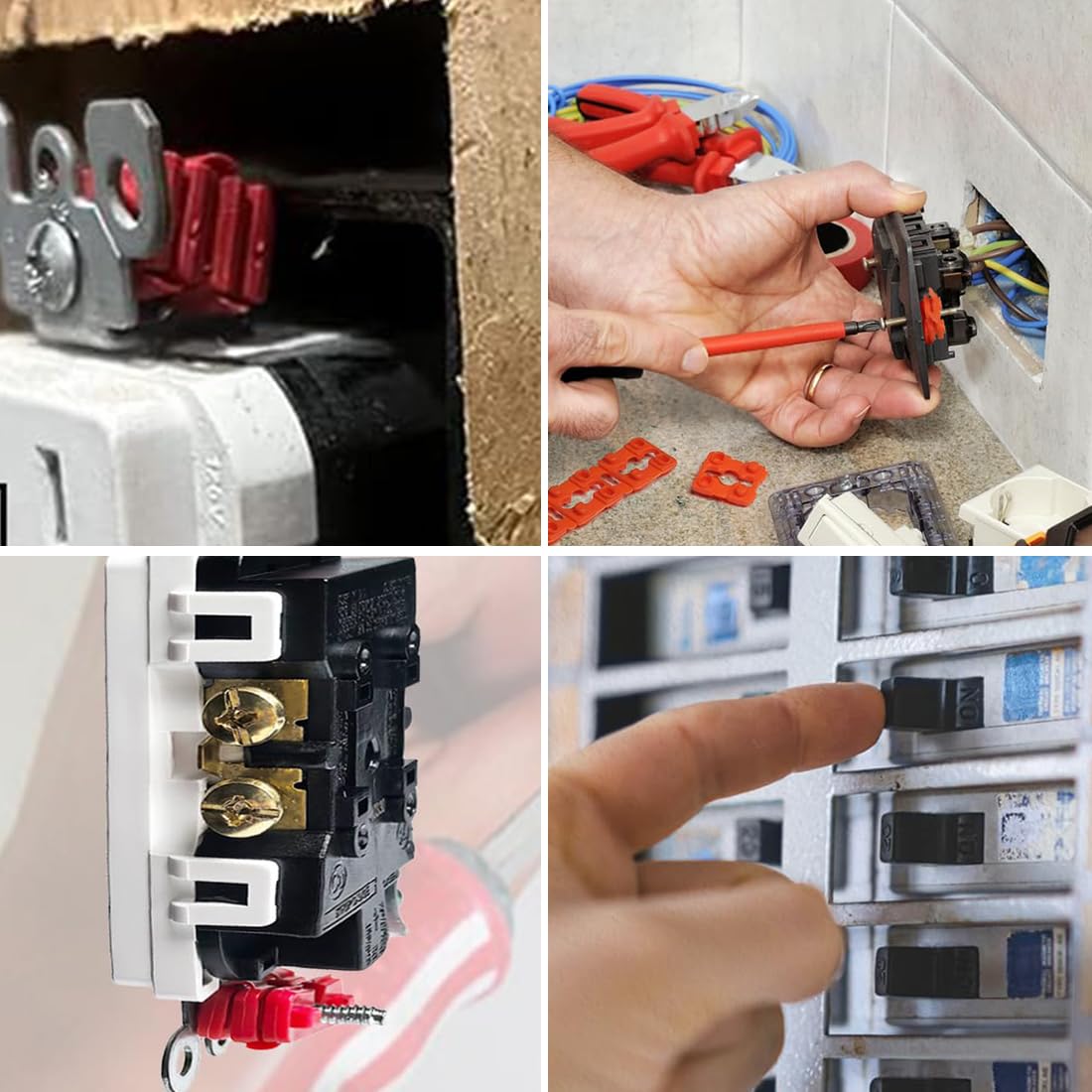 Outlet Spacers Switch and Receptacle Spacer 48 PCS Socket Spacers Plastic Shims for Electrical Box Extender Loose Outlets Plug Fix