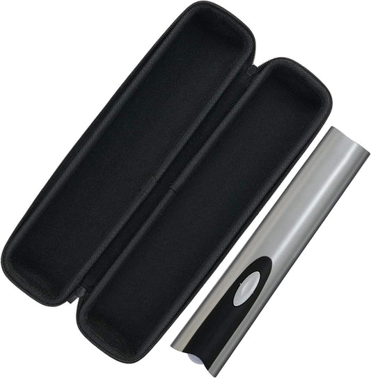 Black zippered EVA storage case with Oxford cloth cover, holding an electric bottle opener