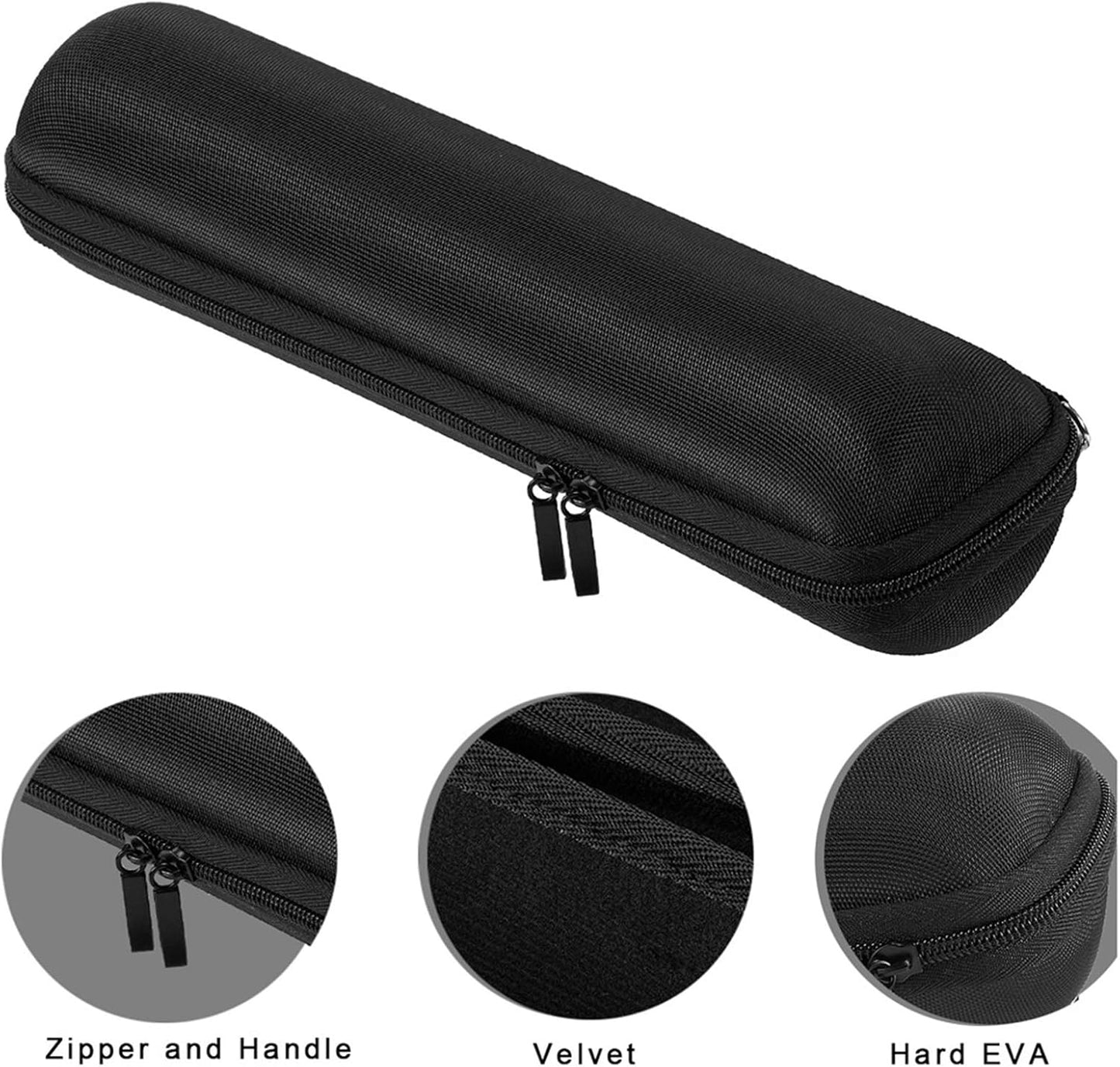 Portable EVA Bottle Opener Storage Case with Oxford Cloth Cover, Compact Holder for Electric Openers, Black, 31x7x7cm
