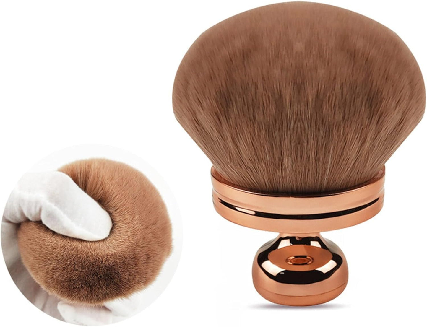 Extra Large Rose Gold Self Tanning Blend Brush,3 Inch Kabuki Brush for Self Tanner and Back Applicator,Soft synthetic hair, for Foundation, self-tanners, Powder, Face and Body (Rose Gold)