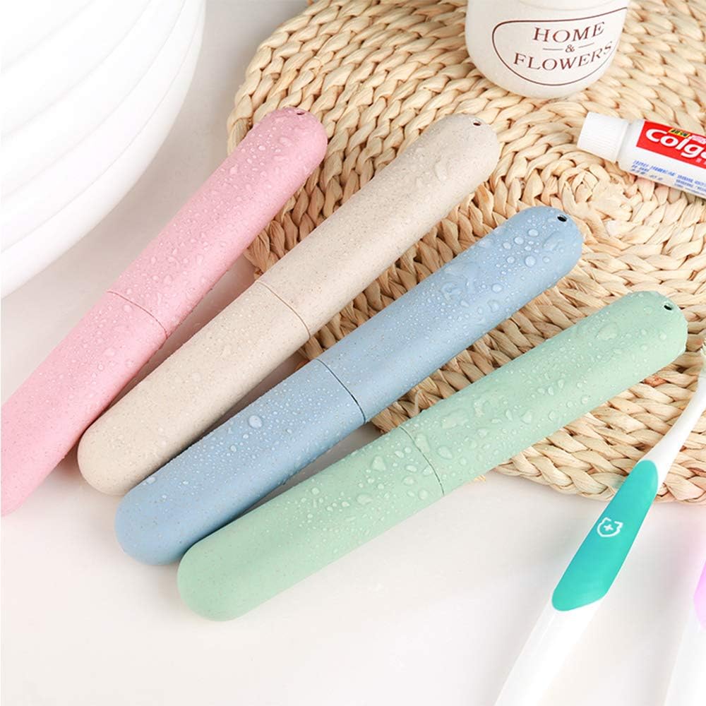 4 Pack Travel Toothbrush Case, Portable Breathable Toothbrush Holder for Travel/Camping/School/Home