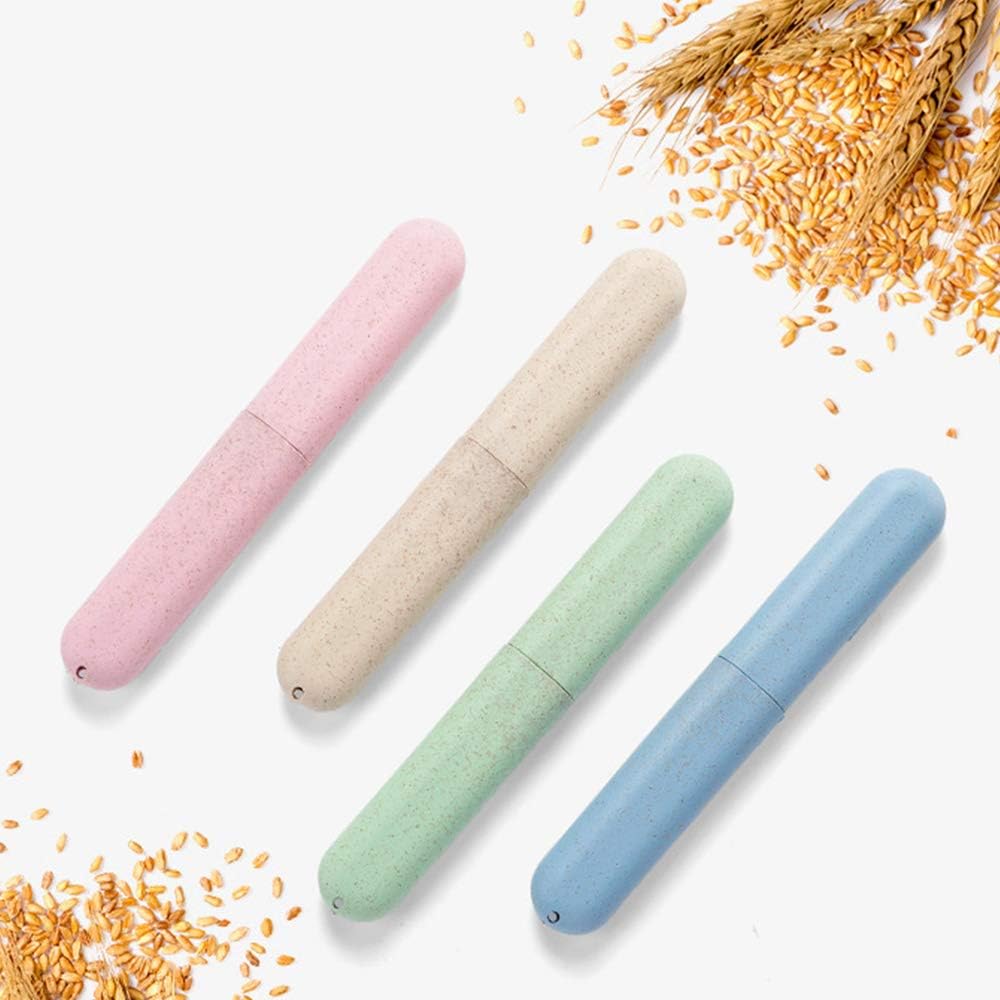 4 Pack Travel Toothbrush Case, Portable Breathable Toothbrush Holder for Travel/Camping/School/Home