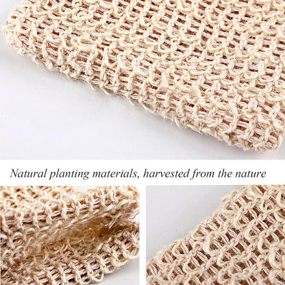 MIFASOO 5 Pack Natural Sisal Soap Saver Bag Zero Waste Mesh Bar Soap Loofah Holder Pouch for Shower