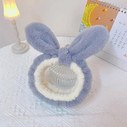 Skin Care Headband, Face Washing band, Bunny Ears, Bath Shower, Girls Elastic Makeup (C, M)