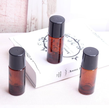 2Pcs Brown 50ml Glass Essential Oil Roller Bottles,Large Empty Roller Bottles Refillable,Deodorant Bottle Containers Rollerball for Fragrance Refillable Containers Accessories