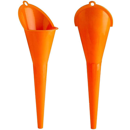 4 pcs Multi-Function Plastic Long Neck Oil Funnel - for All Automotive Oils Lubricants Engine Oils Water Diesel Fuel Kerosene and Other Liquids