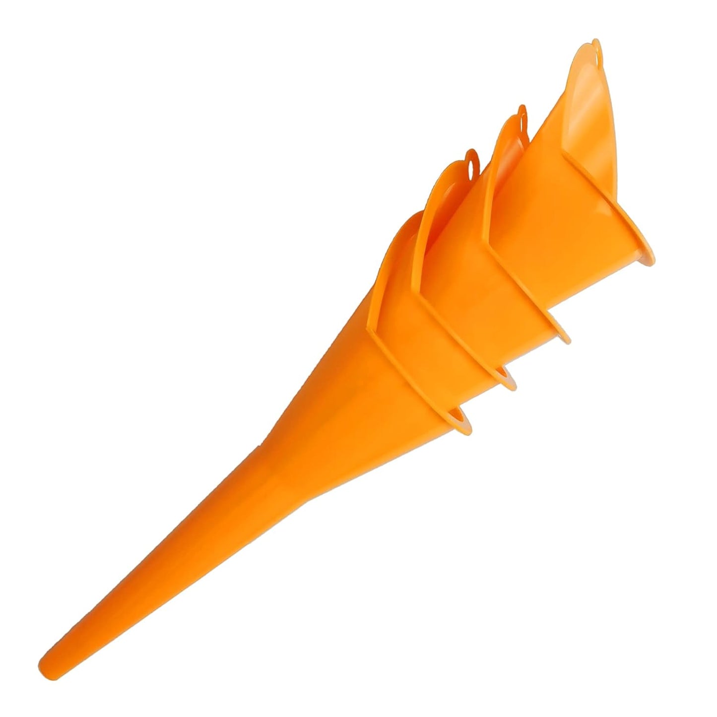 4 pcs Multi-Function Plastic Long Neck Oil Funnel - for All Automotive Oils Lubricants Engine Oils Water Diesel Fuel Kerosene and Other Liquids