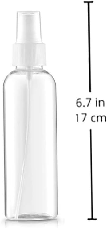 Small Spray Bottle 100ml Clear Plastic Spray Mist Bottle Refillable Travel Bottle Set for Toiletries 4PCS