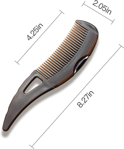 Dandruff Comb with Self-Cleaning Hollow Teeth & Massage Handle - Scalp Detox Comb for Flakes, Oil Removal - Dandruff Scalp Hair Combs for Women/Men/Kids