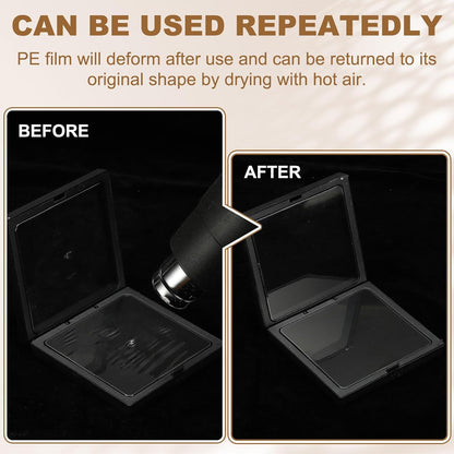 4Pcs Floating Display Case, 4.3 Inch Jewelry Case Stand Challenge Coin Holder Frames Transparent Small Storage Box 3D for Necklace Bracelets Pendants, Orange/White 4.3x4
