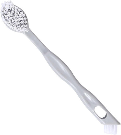Sneaker Cleaner Brush, Multi Functional Shoe Brush Double Sided Washing Plastic Scrub for Stains (grey)