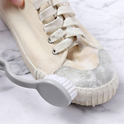 Sneaker Cleaner Brush, Multi Functional Shoe Brush Double Sided Washing Plastic Scrub for Stains (grey)