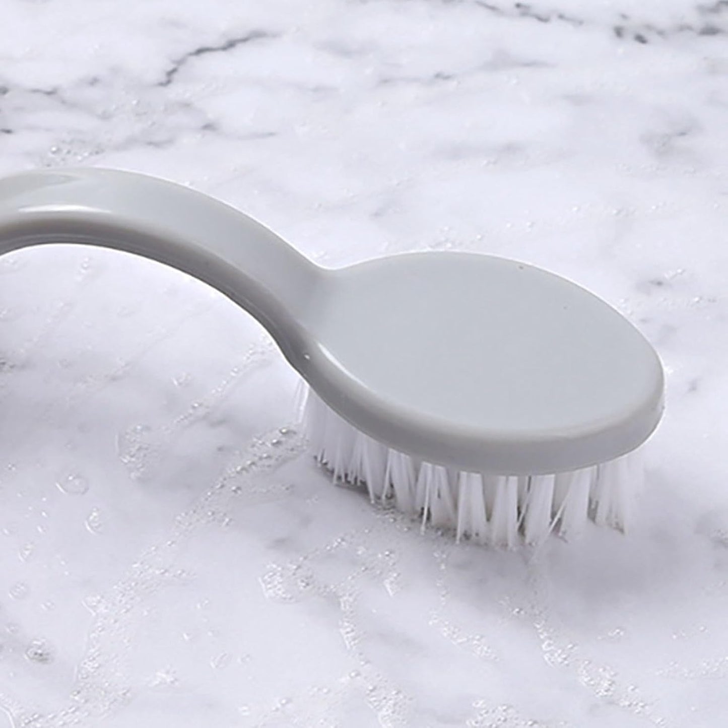Sneaker Cleaner Brush, Multi Functional Shoe Brush Double Sided Washing Plastic Scrub for Stains (grey)
