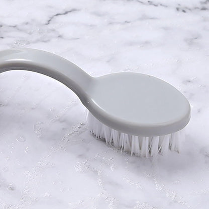 Sneaker Cleaner Brush, Multi Functional Shoe Brush Double Sided Washing Plastic Scrub for Stains (grey)
