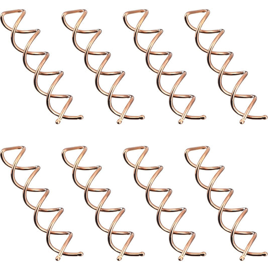 Rose gold spiral hair pins, rotating clips set of 20