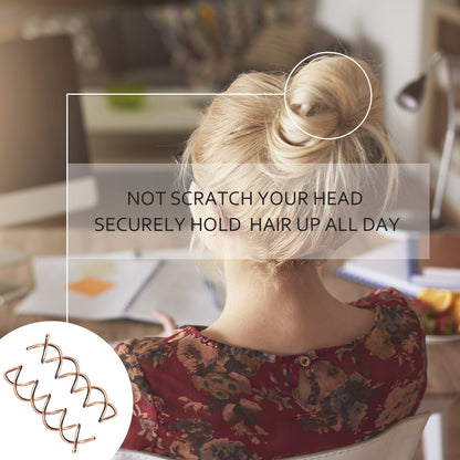 Spiral hair pins - rotating clips - knot rollers - DIY - rotating styling - hair sticks - hair styling tools - 20-piece set - rose gold
