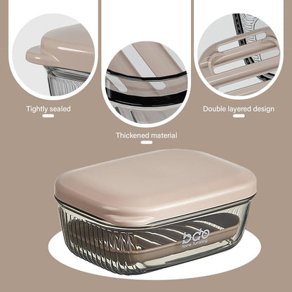 Travel soap box - soap holder - soap box with lid - portable soap box - sealable with lid - waterproof and moisture resistant - suitable for travel - camping - outdoors - gym - bathroom