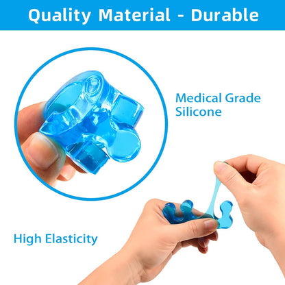 4-pack gel toe separators, gel nail polish toe separators for men and women, correctors, reusable for overlapping toes, bunions, hammertoes, relief of foot pain, pedicure and manicure