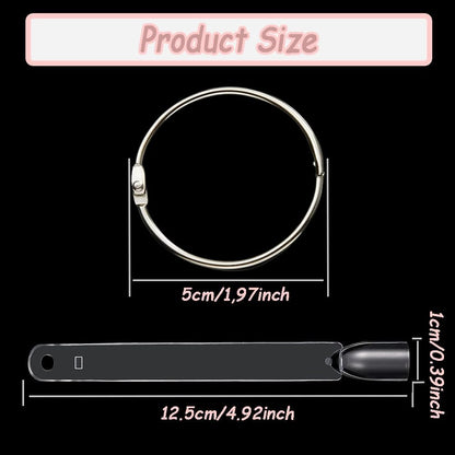 100 transparent nail sticks in fan shape, nail polish sticks, nail display sticks, transparent plastic pointed color sticks with metal ring for salons and beginners