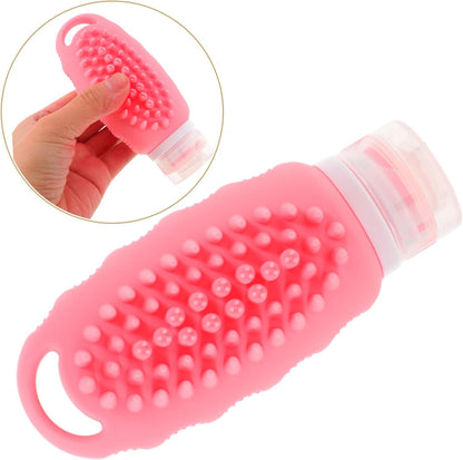 Portable silicone travel bottles - 3-pack reusable toiletries of 90 ml - Suitable for shampoo, conditioner and hair oil - Lightweight travel accessory - Suitable for both men and women