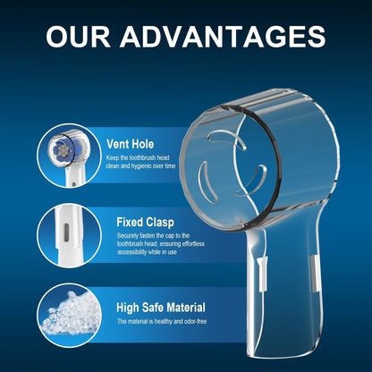 6 Pack Toothbrush Heads Dustproo Cover Compatible with Oral B, its or Oral-B iO Series, Pro 1000, 1500, 5000, 7500 Electric Toothbrush, Protects Brush Head and Convenient Travel