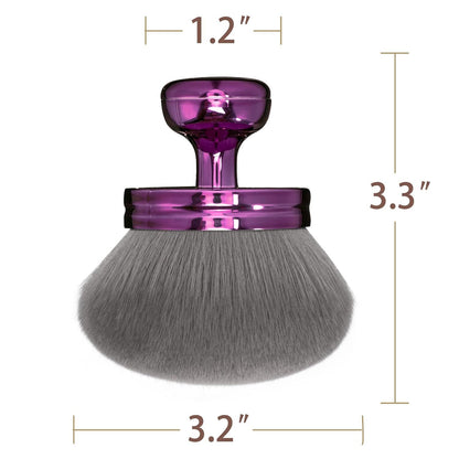 Blend & Blur Extra Large Body Makeup Brush or Sel Tanner,Leg Makeup & Bronzer Sel Tan Applicator, 3.2inch Wide Round Head Kabuki Brush or Application with Drawstring Bag (Purple)