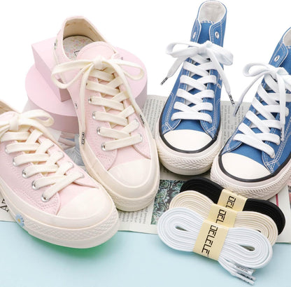Sneakers lat Shoe Laces: 2/5 Inches Wide Athletic Replacement Shoelaces