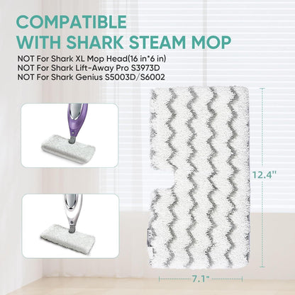 4 Pack S3501 S3601 Steam Pocket Mop Pads or Shark S3500 Series S3501 S3601 S3550 S3901 SE450 S3801CO S3601D S2901 S2902 Steam Mop Pads Washable