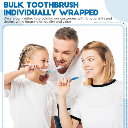 150 Pieces Individually Wrapped Toothbrushes Manual Disposable Travel Toothbrush Medium Sot Bristle Tooth Brush Travel Toothbrush Bulk Toothbrushes or Hotel, Guest, Adults, Kids, Multi Color