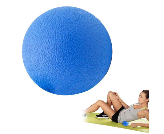 Blue massage ball for deep tissue trigger point myofascial release therapy