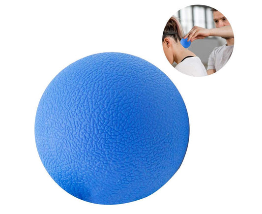 Blue textured massage ball for targeted muscle and trigger point relief