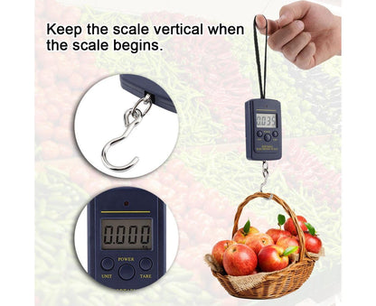40kg/10g Electronic Scale Digital Hanging Luggage Portable Scale with Hook
