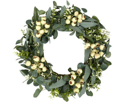 Green Eucalyptus Wreath,Artificial Eucalyptus Leaves Wreath