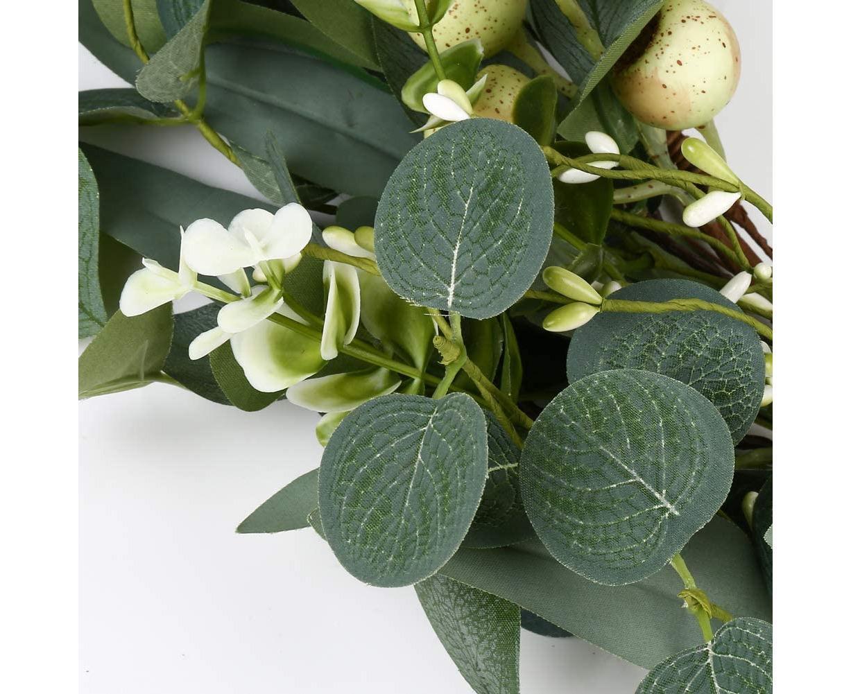 Green Eucalyptus Wreath,Artificial Eucalyptus Leaves Wreath