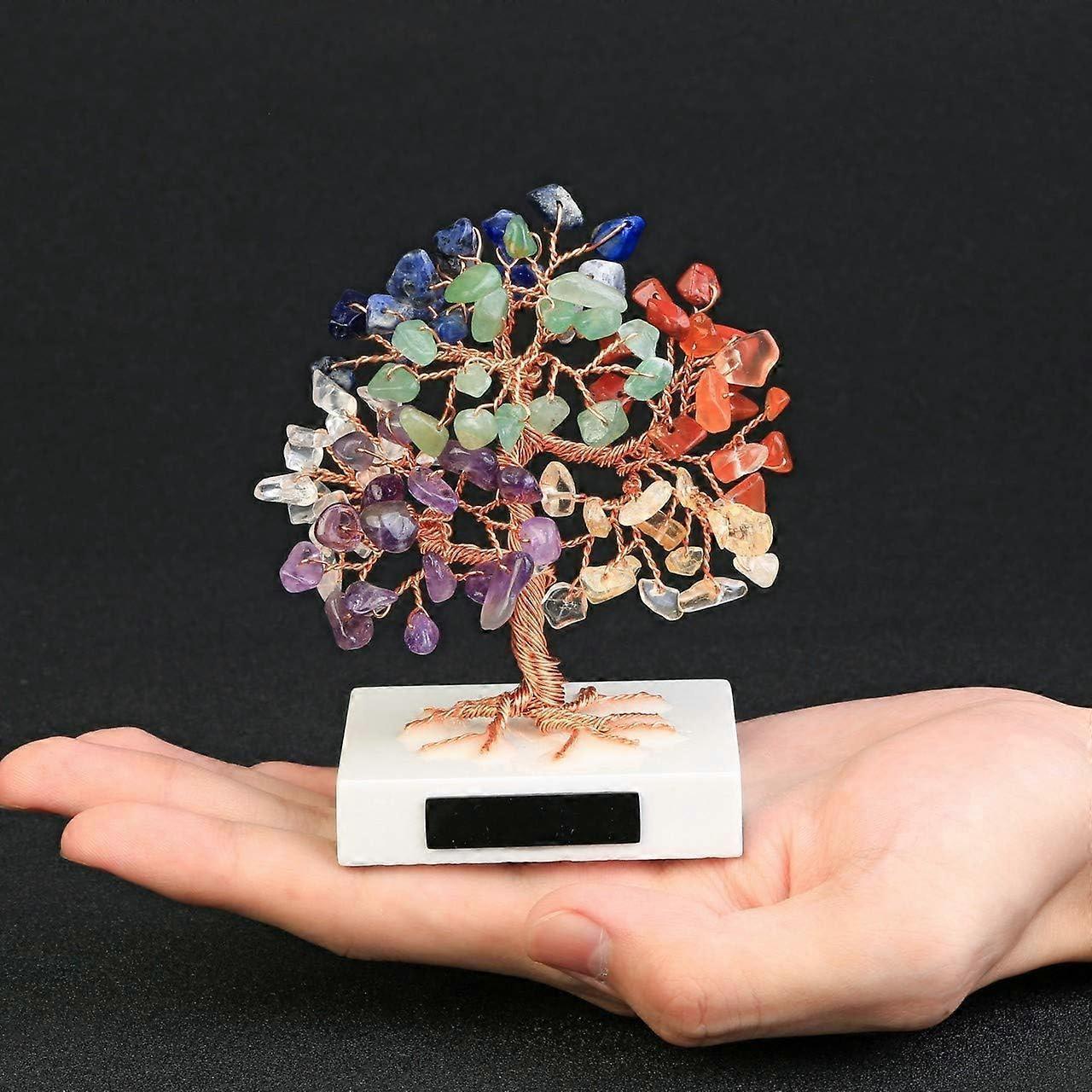 Premium quality natural chakra crystal tree with healing properties
