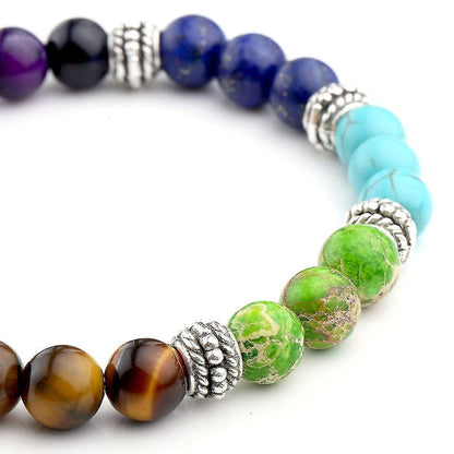 7 Chakra Crystals Gemstones Healing Beads Bracelet Women Natural Stone Yoga Reiki Balancing Mala Meditation Beaded