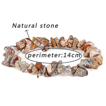 Irregular Natural Crystals Chakras Stone Bracelet Beads Bracelets Yellow Crystals Clear