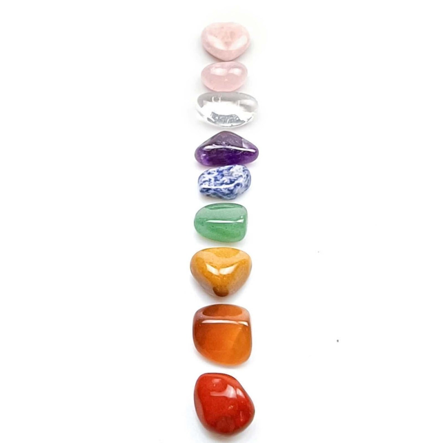 Seven Chakra Stones Colorful Set Amethyst Agate Jade Love Crystal Chakra Crafts