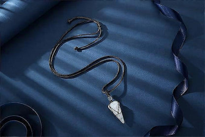 Crystal Necklace for Men Women Healing Crystal Stone Bar Pendant Necklace Adjustable Rope Necklace Natural Gemstone Necklace Jewelry