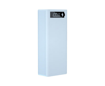 Battery Charger Case Detachable Design 5 Interfaces LCD Rechargeable Multifunctional 15W Fast Charging Easy to Carry Battery Charge - White