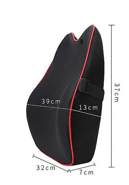 Comfort Lumbar Support Cushion Back Support Pillow Breathable Vehicle Seat Back Support Black