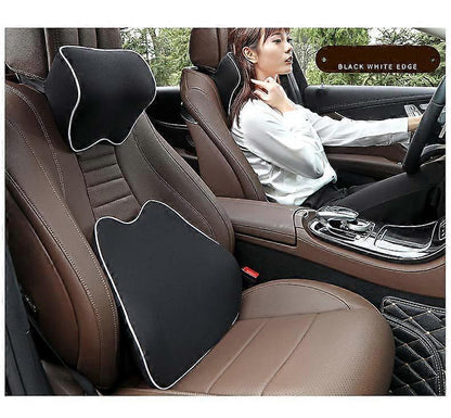 Comfort Lumbar Support Cushion Back Support Pillow Breathable Vehicle Seat Back Support Black