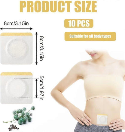 10pcs Castor Oil Wrap for Belly Button, Single-Used Castor Oil Patches Belly
