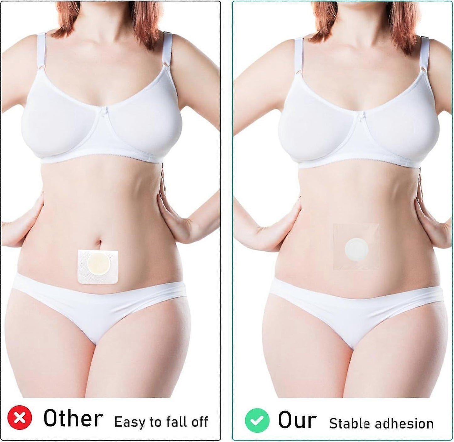 20Pack Disposable Organic Castor Oil Pack Wrap for Belly Button - Clean and secure Alternat
