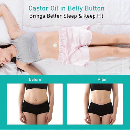 20Pack Disposable Organic Castor Oil Pack Wrap for Belly Button - Clean and secure Alternat