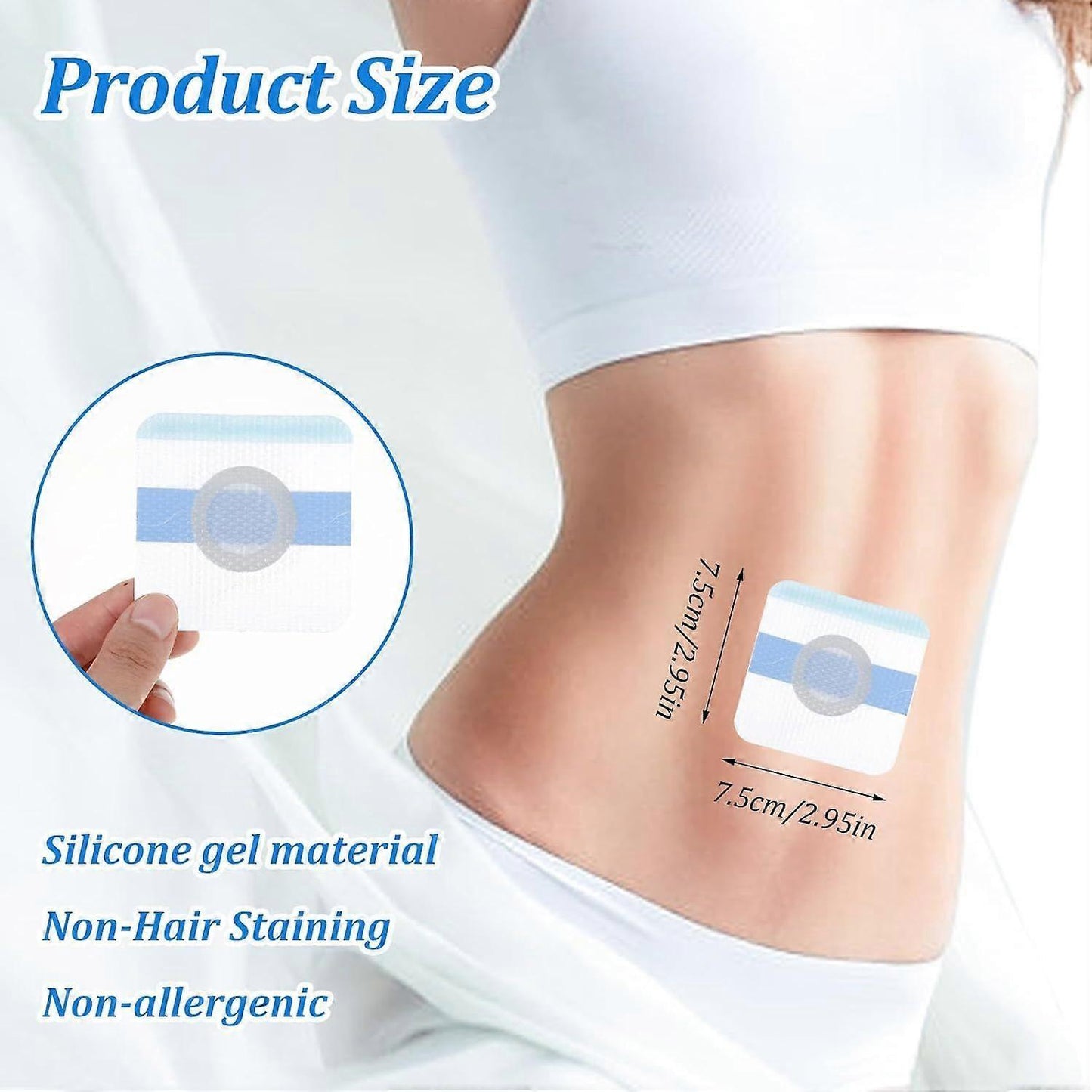 20Pcs Castor Oil Patches, Disposable Castor Oil Pack Wrap Self-Adhesive Belly