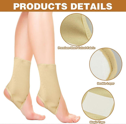 2Pcs Organic Castor Oil Pack Wrap for Feet, Castor Pack Castor Oil Foot Wrap, Reusable Castor Oil Wrap with Hook and Loop, (Castor Oil Not Included)