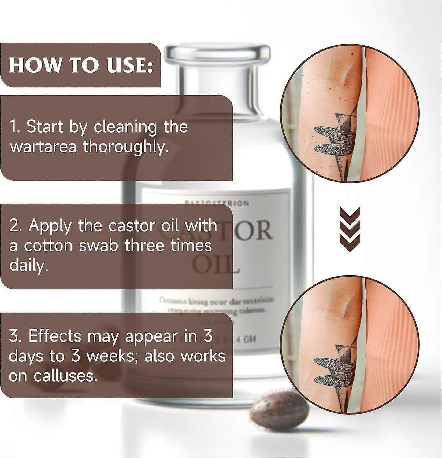 Self-Adhesive Organic Castor Oil Pack Wrap for Pimple Patches