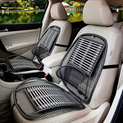 Cooling Massage Car Cushion - Breathable Summer Back & Waist Support Pad